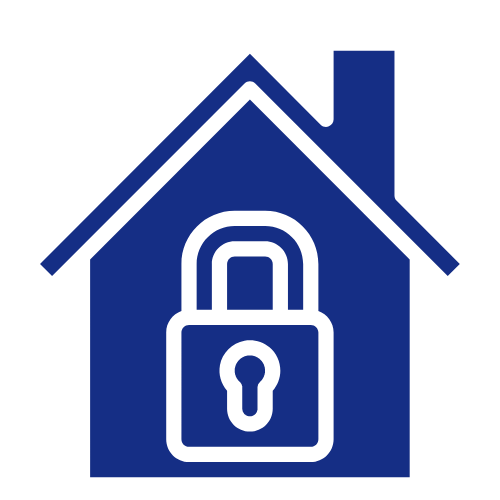 casa con candado ilustracion